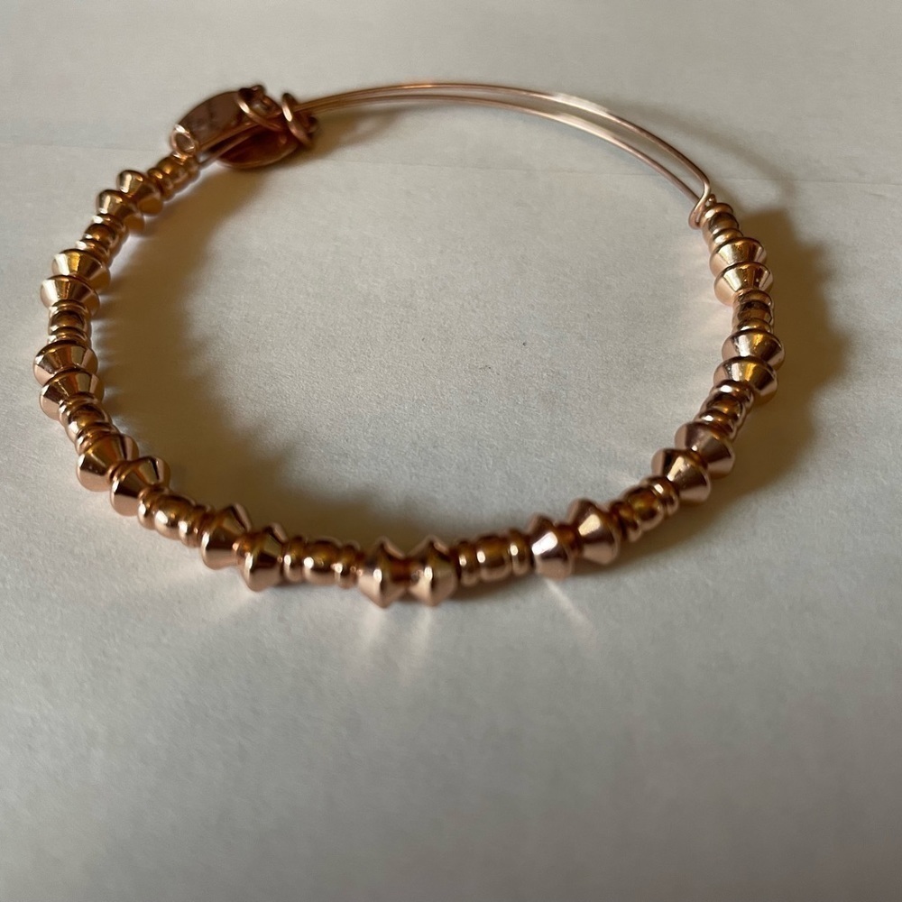 Alex and Ani rose gold metal beaded bracelet - Picture 2 of 2